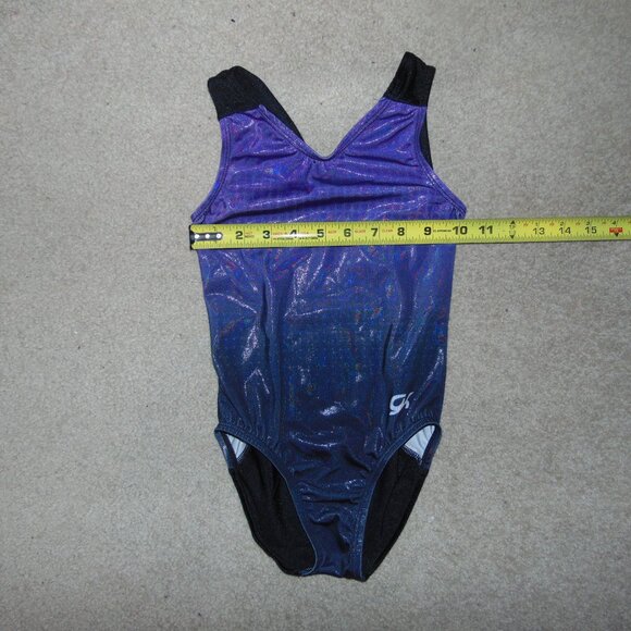 GK Shiny Purple Black Ombre Leotard CM - Picture 7 of 7